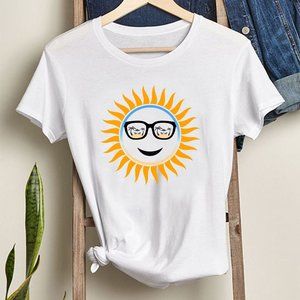 2023 Summer Beach Face T-Shirt Cotton Unisex- Summer Beach  Face T shirt